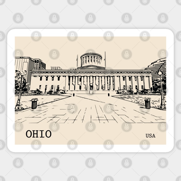 Ohio State USA Sticker by Lakeric